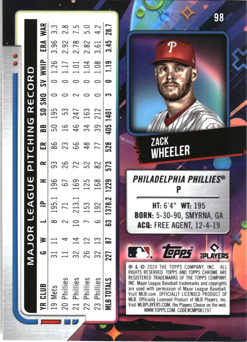 2024 Topps Chrome Cosmic #98 Zack Wheeler