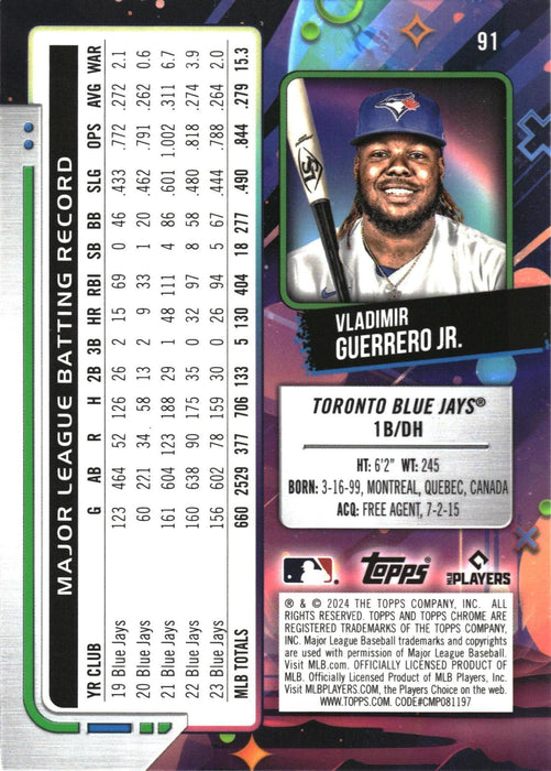 2024 Topps Chrome Cosmic #91 Vladimir Guerrero Jr.