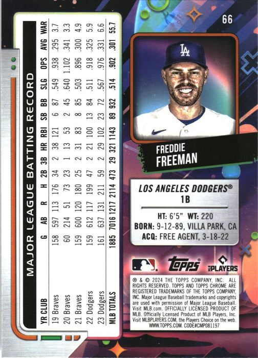 2024 Topps Chrome Cosmic #66 Freddie Freeman