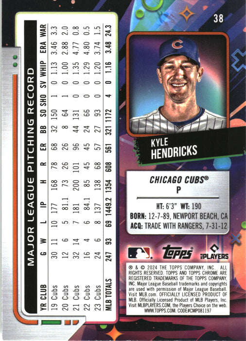 2024 Topps Chrome Cosmic #38 Kyle Hendricks