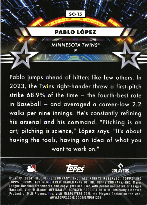 2024 Topps Chrome Cosmic #SC-15 Pablo López Star Command