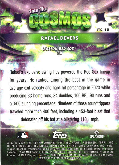 2024 Topps Chrome Cosmic #ITC-15 Rafael Devers Into the Cosmos