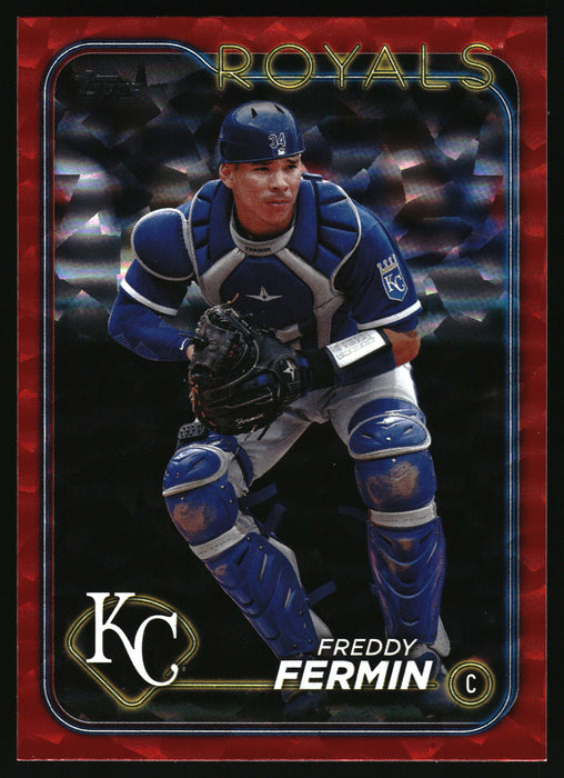 2024 Topps Update #US36 Freddy Fermin Red Crackle Foilboard #/199