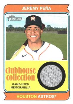 2023 Topps Heritage #CCR-JPA Jeremy Peña Clubhouse Collection Relics