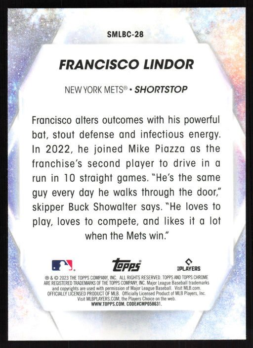 2023 Topps #SMLBC-28 Francisco Lindor Stars of MLB Chrome