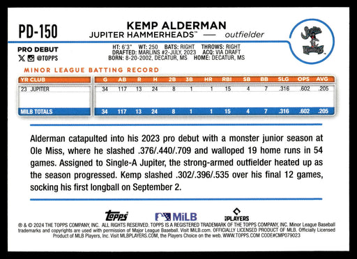 2024 Topps Pro Debut #PD-150 Kemp Alderman