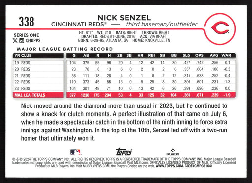 2024 Topps #338 Nick Senzel Holiday