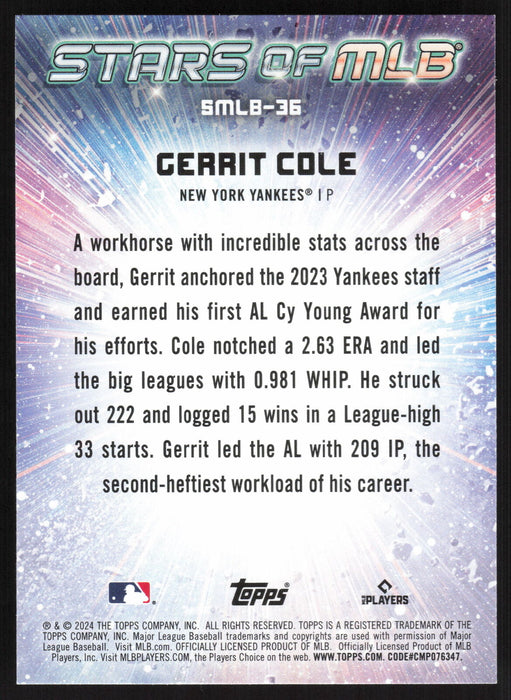 2024 Topps #SMLB-36 Gerrit Cole Stars of MLB