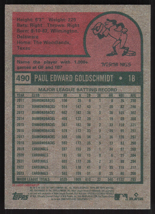 2024 Topps Heritage #490 Paul Goldschmidt Base