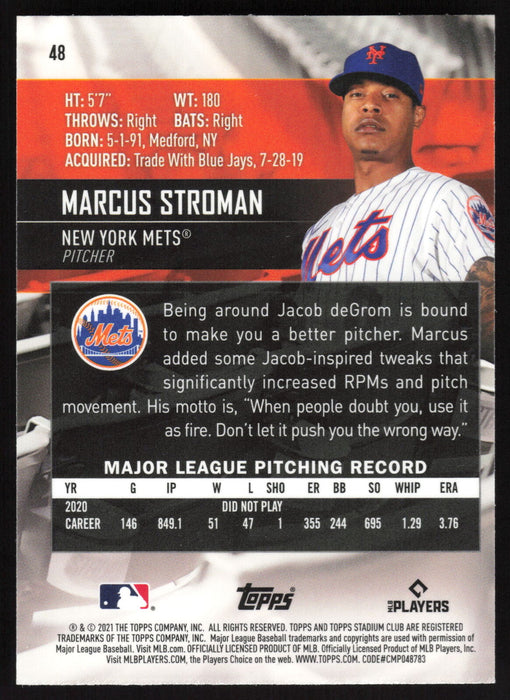 2021 Stadium Club Chrome #48 Marcus Stroman