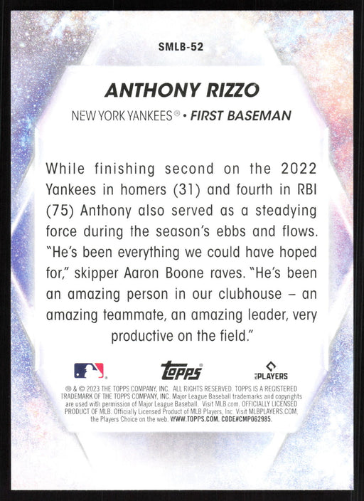 2023 Topps #SMLB-52 Anthony Rizzo Stars of MLB