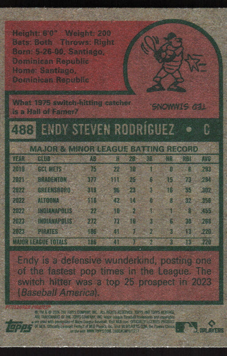 2024 Topps Heritage #488 Endy Rodríguez Base