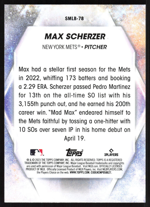 2023 Topps Update #SMLB-78 Max Scherzer Stars of MLB