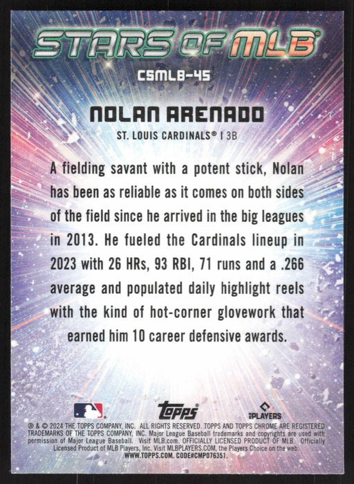 2024 Topps #CSMLB-45 Nolan Arenado Stars of MLB Chrome