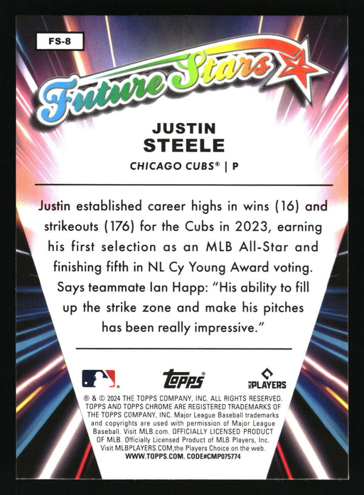 2024 Topps Chrome #FS-8 Justin Steele Future Stars