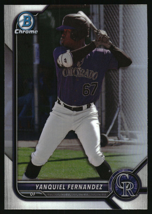 2022 Bowman Draft #BDC-146 Yanquiel Fernandez Chrome Refractor