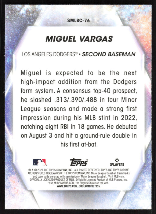 2023 Topps Update #SMLBC-76 Miguel Vargas Stars of MLB Chrome