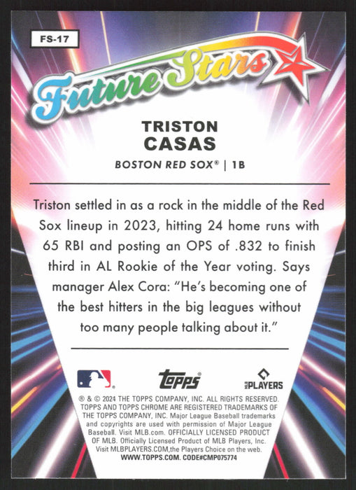 Topps Chrome #FS-17 Triston Casas Future Stars