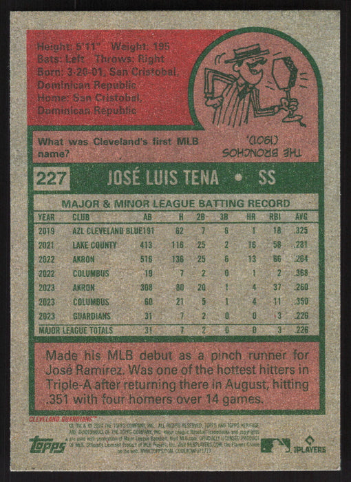 2024 Topps Heritage #227 José Tena