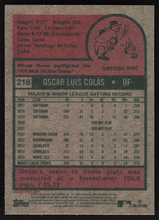 2024 Topps Heritage #218 Oscar Colás Base