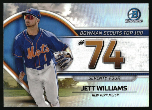 2023 Bowman #BTP-74 Jett Williams Bowman Scouts Top 100