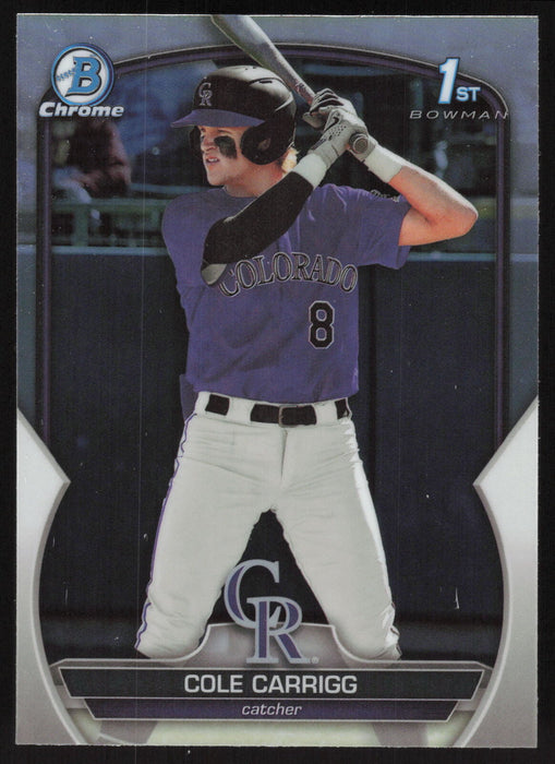 2023 Bowman Draft #BDC-151 Cole Carrigg Chrome Refractor