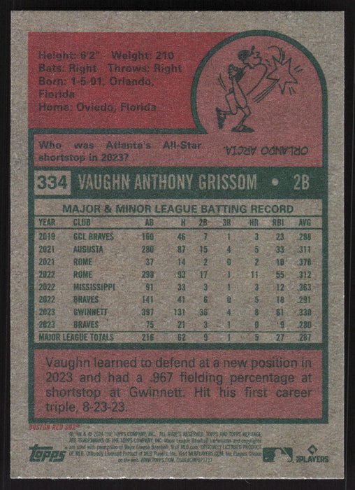 2024 Topps Heritage #334 Vaughn Grissom