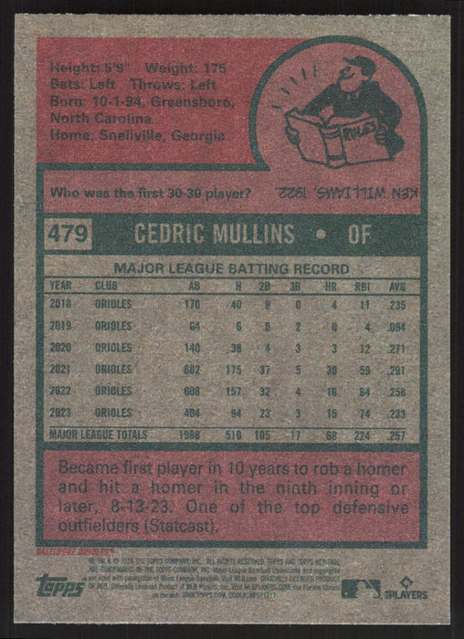 2024 Topps Heritage #479 Cedric Mullins