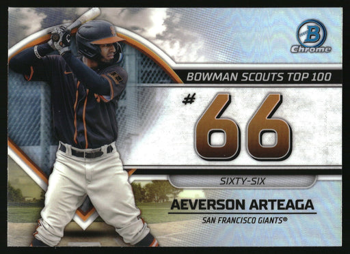 2023 Bowman #BTP-66 Aeverson Arteaga Bowman Scouts Top 100