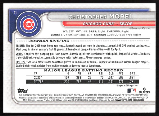 2024 Bowman #91 Christopher Morel