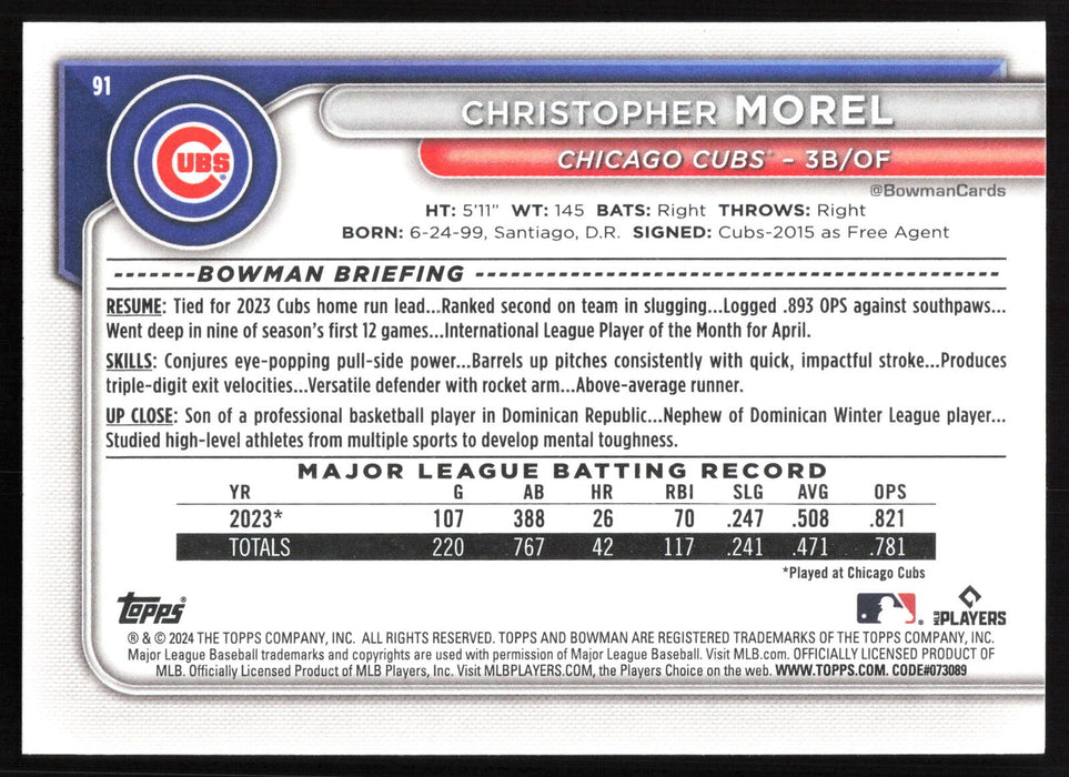 2024 Bowman #91 Christopher Morel