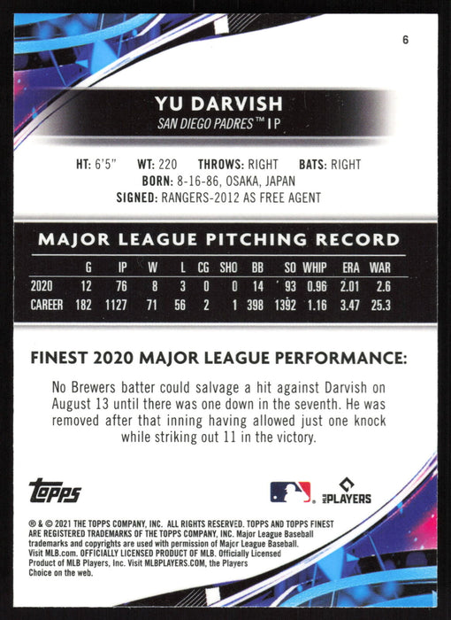 2021 Finest #6 Yu Darvish