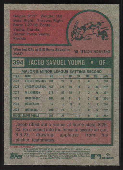 2024 Topps Heritage #394 Jacob Young