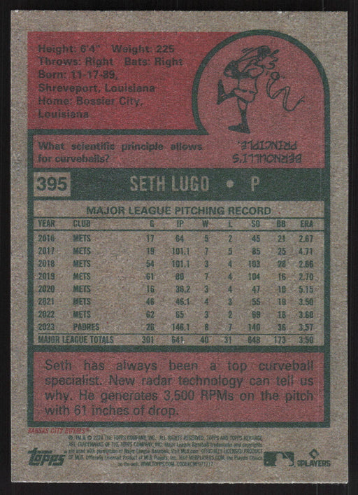 2024 Topps Heritage #395 Seth Lugo Base