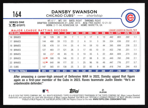 2024 Topps #164 Dansby Swanson