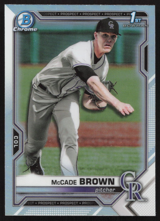 2021 Bowman Draft #BDC-59 McCade Brown Chrome Refractor