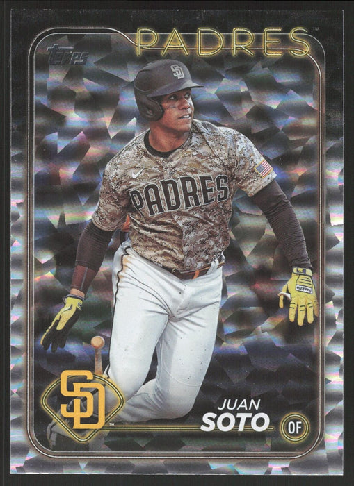 2024 Topps #50 Juan Soto Silver Crackle Foil