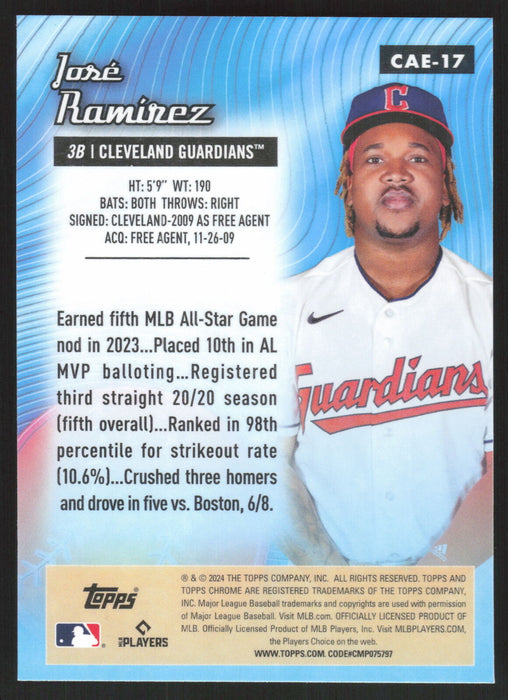 Topps Chrome #CAE-17 Jose Ramirez All Etch