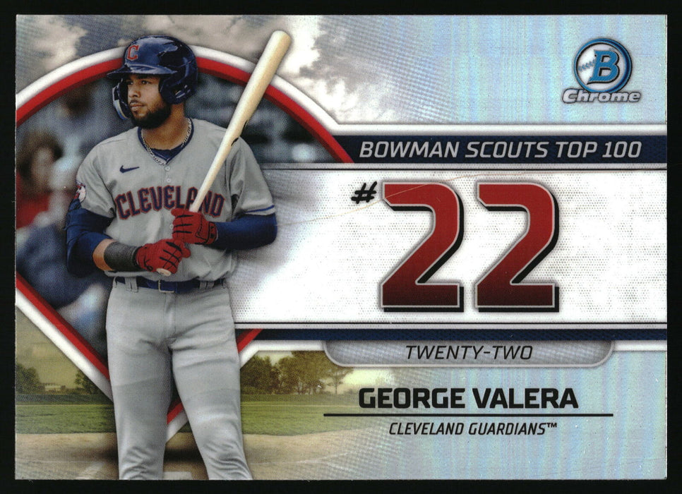 2023 Bowman #BTP-22 George Valera Bowman Scouts Top 100