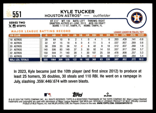 2024 Topps #551 Kyle Tucker Rainbow Foil