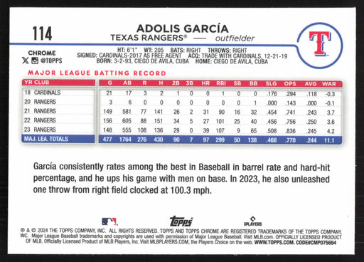 2024 Topps Chrome #114 Adolis García