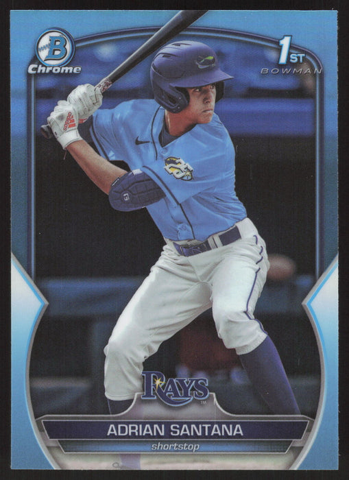 2023 Bowman Draft #BDC-130 Adrian Santana Chrome Sky Blue Refractor