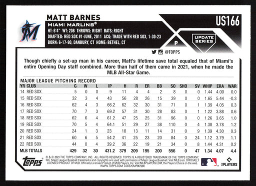 2023 Topps Update #US166 Matt Barnes Rainbow Foil