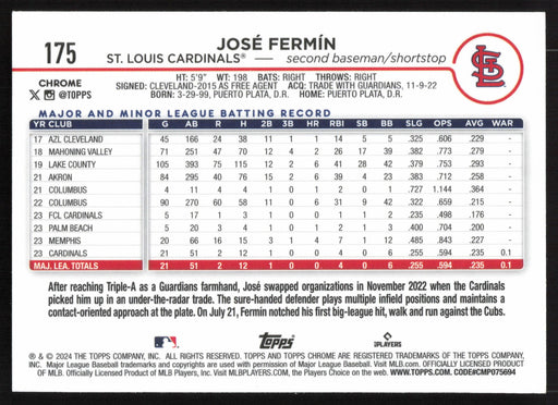 2024 Topps Chrome #175 José Fermín