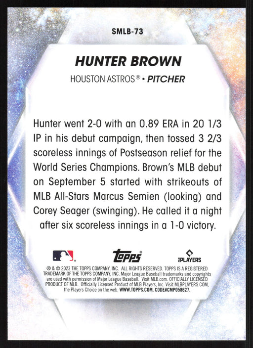 2023 Topps Update #SMLB-73 Hunter Brown Stars of MLB