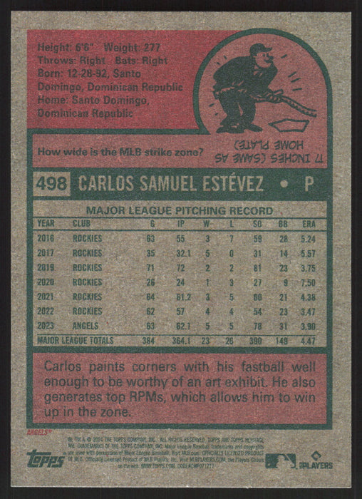 2024 Topps Heritage #498 Carlos Estévez