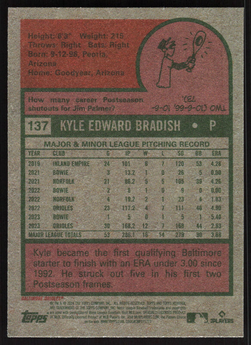 2024 Topps Heritage #137 Kyle Bradish Base