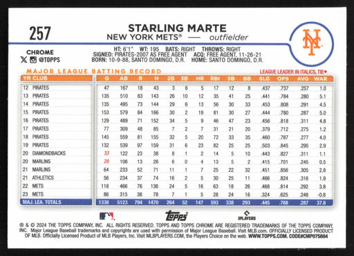 2024 Topps Chrome #257 Starling Marte