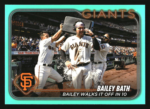 2024 Topps #358 Bailey Bath (Patrick Bailey) Aqua