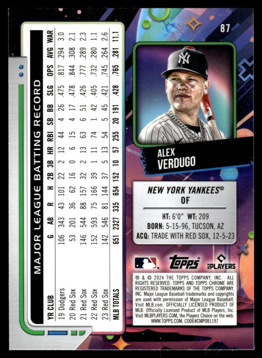 2024 Topps Chrome Cosmic #87 Alex Verdugo